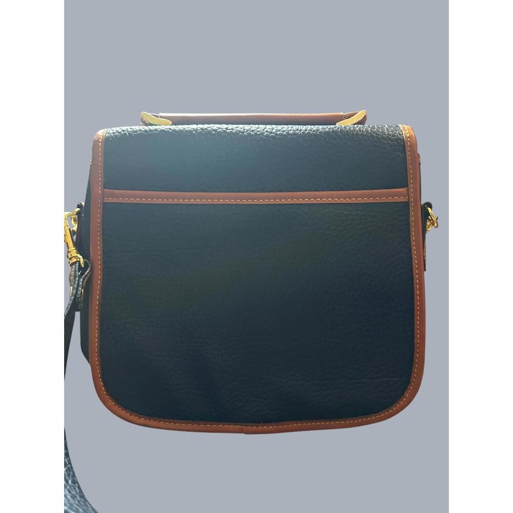 Vintage Dooney & Bourke AWL Flap Crossbody Navy USA 80s 90s - Picture 3 of 6